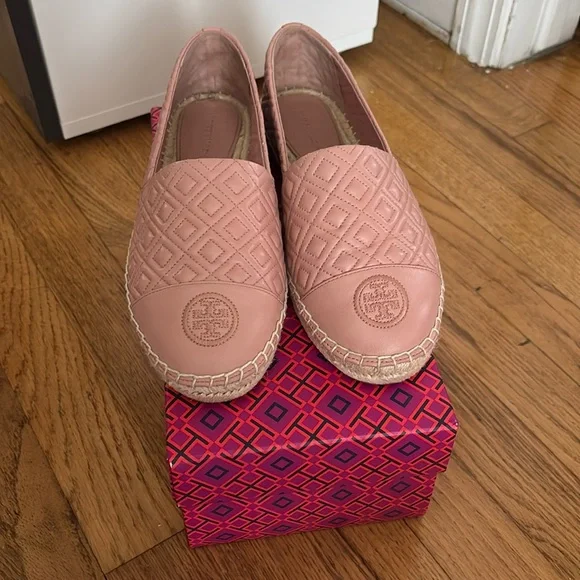 Tory Burch Shoes Tory Burch Pink Moon Quilted Flat Espadrille